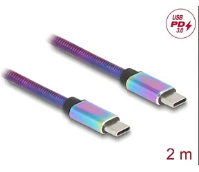 Delock USB-C 2 m / Kabel / USB 2.0 / PD 3.0 60 W