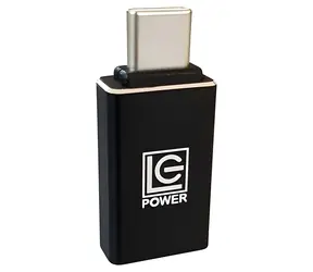 LC-Power LC-ADA-U31C černá / Adaptér / USB-C (M) na USB-A (F) / hliníkové tělo