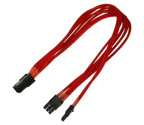Nanoxia červená / Adaptérový kabel PCI-E / 6-pin na 6+2-pin / 30 cm