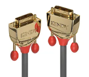 Lindy DVI-D SLD Gold Line / Kabel / Single Link / 15 m / pozlacené konektory