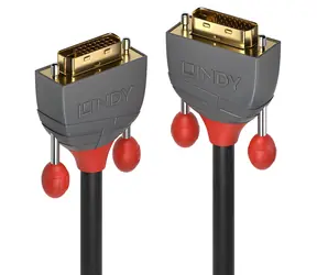 Lindy Anthra Line černá / DVI-D kabel / Dual Link / pozlacené konektory / 15 m