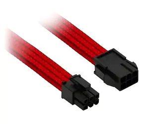 Nanoxia NX6PV3ER červená / Prodlužovací kabel / PCI-E 6-pin / 30 cm / rovný konektor