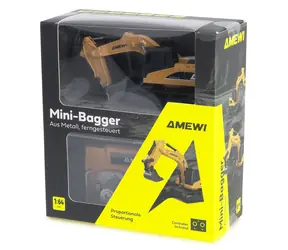 AMEWI RC mini bagr / kov / proporcionální řízení / 1:64 / 8 kanálů / RTR / od 6 let
