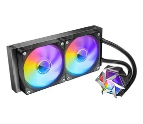 AZZA HEX 240 ARGB černá / Vodní chlazení CPU / 2x 120 mm / 3600-4400 RPM pumpa / AM4, AM5, LGA1700