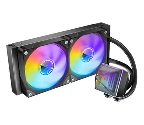 AZZA Pyramid 240 ARGB černá / AIO vodní chladič CPU / 2x 120 mm / AMD + Intel