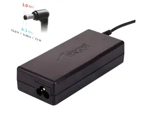 Akyga AK-ND-14 / Napájecí adaptér pro notebook Toshiba / 15V / 5A / 75W / 6,3x3,0 mm