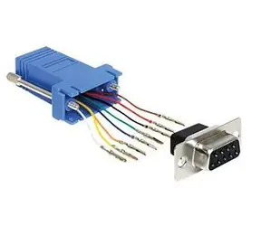 DeLock D-Sub9 - RJ45 samice/samice / Adaptér / Montážní sada / Kov, plast