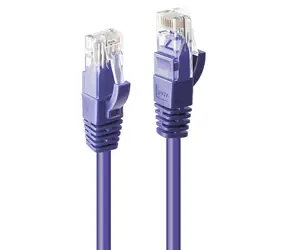 Lindy Patch kabel Cat6 U/UTP fialová, 1 m / Patch kabel / RJ-45 / 250 MHz
