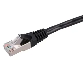 Extralink černá / Patch kabel / Cat.5e / FTP / 2 m