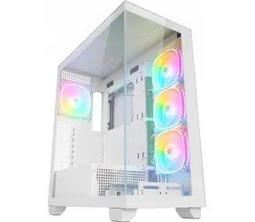 Rampage Hydra V1 bílá / Skříň / E-ATX / 1x USB-C, 1x USB-A + hub / 4x ARGB fan / bez zdroje