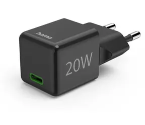 Hama Supermini černá / Nabíječka / 20 W / USB-C / QC / PD