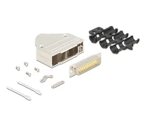 Delock D-Sub 25 pin / Konektorové pouzdro / kovové / stříbrná