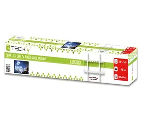 Techly ICA-PLB-162MW bílá / Nástěnný držák TV / 23-55" / VESA 400x400 / 45 kg / slim