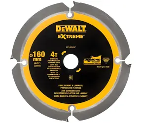 DeWalt / Pilový kotouč / Průměr 160x20 mm / 40 zubů / Laminát, cement, sádrokarton