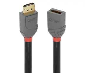 Lindy Anthra Line DisplayPort 1.4 černá / Prodlužovací kabel / DisplayPort - DisplayPort / 1 m / 8K 60 Hz