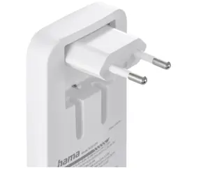 Hama 65W bílá / Nabíječka / GaN / 2x USB-C, 1x USB-A / PD / QC / skládací