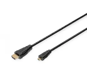 Digitus HDMI Micro-Standard propojovací kabel 1m / typ D-A / 1.4 / High Speed Ethernet / 4K