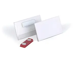 Durable transparentní / Jmenovka s magnetem / 40x75 mm / PVC / 25 ks