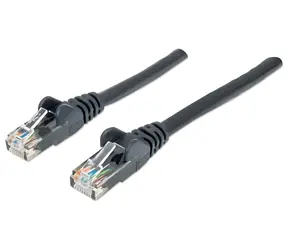 Intellinet U/UTP Cat6 černá / Patch kabel / 0,5 m / RJ-45