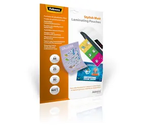 Fellowes Admire / Laminovací fólie / A4 / 80 mic / matná / 25 ks