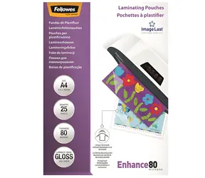 Fellowes ImageLast / Laminovací fólie / A4 / 80 mic / lesklá / 25 ks