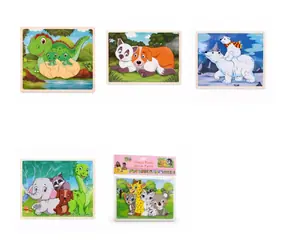 Puzzle zvířátka / Dřevěné puzzle / 22,5 x 14,5 cm / od 3 let