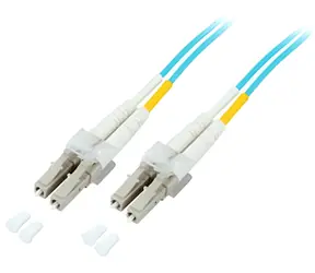 EFB tyrkysová / Patch kabel / LC/LC duplexní / Multimode 50/125 OM3 / 10 m / LSZH