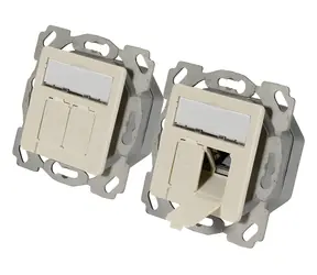 EFB bílá / Datová zásuvka / Cat6a / 2xRJ45 / pod i nad omítku