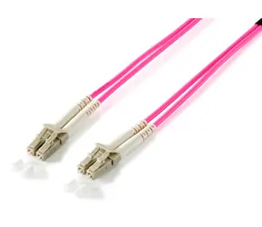 Equip optický kabel LC-LC OM4 15m fialová / Patch kabel / Multimode / Duplex / LSZH plášť