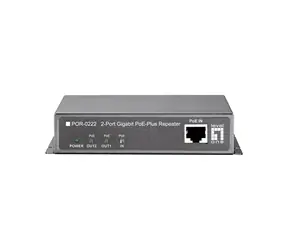 LevelOne PoE+ opakovač 3x GE PoE / Síťový opakovač / 3x Gigabit Ethernet PoE / Kaskádovatelný, +100 m dosah