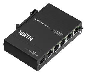 Teltonika TSW114 / Průmyslový switch / 5x RJ45 / 1000 Mbps / DIN lišta