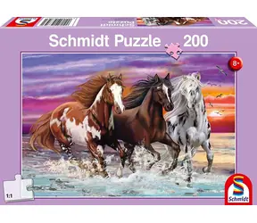 SCHMIDT Puzzle Trojice divokých koní / 200 dílků
