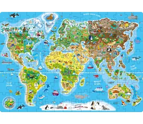 POPULAR Puzzle Mapa světa / 160 dílků