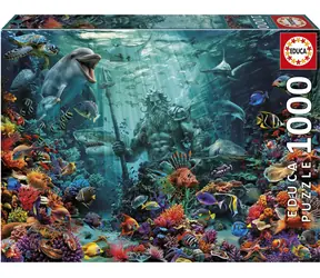 EDUCA Puzzle Poseidon na korálovém útesu / 1000 dílků / od 14 let