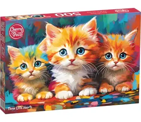 CHERRY PAZZI Puzzle Tři malá srdce / 500 dílků / 50 x 34,5 cm
