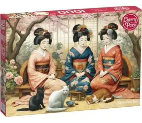 CHERRY PAZZI Puzzle Jarní čaj / 1000 dílků / 70 x 50 cm