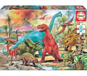EDUCA Puzzle Dinosauři / 100 dílků / 40 x 28 cm