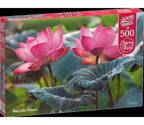 CHERRY PAZZI Puzzle Růžové květy lotusu / 500 dílků