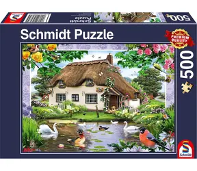SCHMIDT Puzzle Romantická chalupa / 500 dílků / 48,1 x 34,1 cm