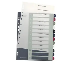 Leitz Style / Rejstříky / A4+ Maxi / popisovatelné na PC / 1-12