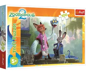 TREFL Puzzle Zootropolis: Tajemství Zootropolis / 100 dílků / 41 x 27,5 cm