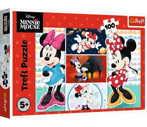 TREFL Puzzle Zábavná Minnie / 100 dílků / 41 x 27,5 cm