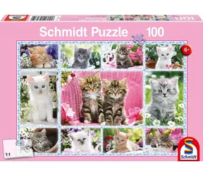 SCHMIDT Puzzle Koťata / 100 dílků / 36,1 × 24,3 cm