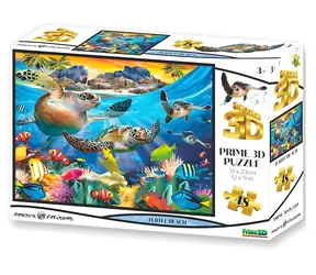 PRIME 3D Puzzle Želví pláž / 3D efekt / 48 dílků / od 3 let