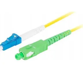 Lanberg SM žlutá / Optický patch kabel / LC/UPC-SC/APC / Simplex / G657A1 / 1 m