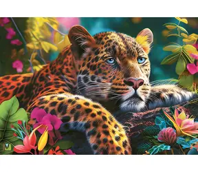 CHERRY PAZZI Puzzle Ležící leopard / 500 dílků / 50 x 34,5 cm