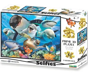 PRIME 3D Puzzle Podvodní selfie / 3D efekt / 63 dílků