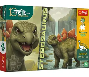 TREFL Puzzle Dino World: Stegosaurus / 100 dílků / 41 x 27,5 cm