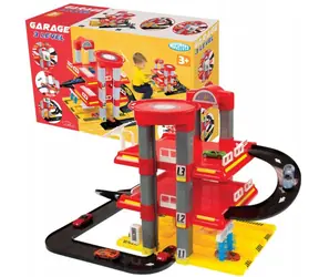MOCHTOYS Třípatrová garáž s heliportem a výtahem / od 3 let