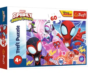 TREFL Puzzle Spidey: Hrdinské dobrodružství / 60 dílků / 33 x 22 cm